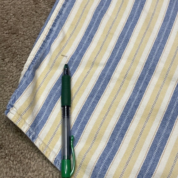 Vintage LL Bean Shirt Mens Large Tall Blue Yellow Button Up Shirt Cotton Outdoor - Picture 3 of 9